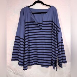 J Crew Womens 3X Mariner Cloth Striped Tunic 100% cotton